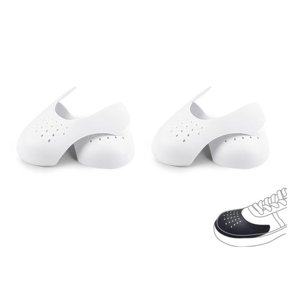 2 Pairs Shoe Crease Protector,Anti-Wrinkle Shoes Crease Protector, Shoes Crease Anti Guards Protectors,Shoes Crease Protector Toe Box,White/L(8-10) High quality