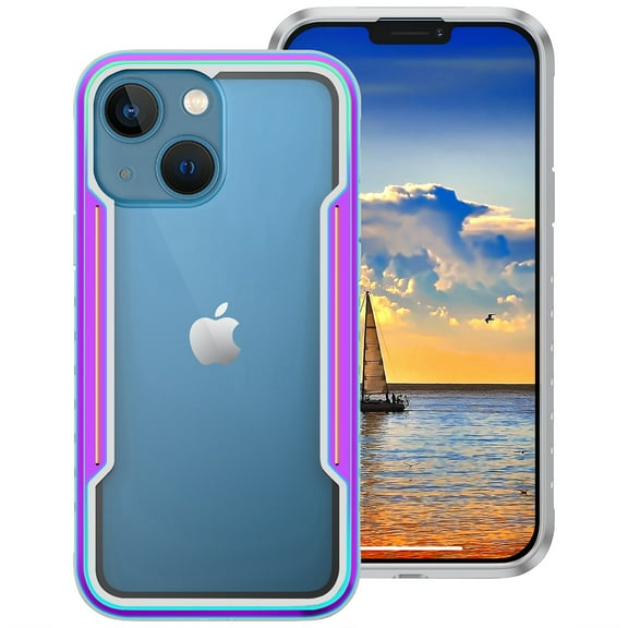 Dteck for iPhone 14 Case Compatible with MagSafe Charger, Military Grade Drop Protection Crystal Clear Back Shockproof Case for iPhone 14 6.1 inch 2022,Iridescent