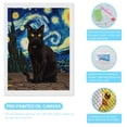 thumbnail image 3 of Diamond Art Kit for Adults, Black Cat Starry Night Sky Diamond Painting for Adults Beginners, 5D DIY Diamond Art Painting Kits, Colorful Diamond Painting Craft for Home Decor 12x16, 3 of 7