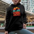 thumbnail image 2 of Retro Never Underestimate a Girl Who Plays Basketball - Female Basketball Player, Black Hooded Sweatshirt or Hoodie, Small, 2 of 5