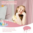 thumbnail image 2 of JOYMOR Kids Vanity Table and Chair, Makeup Dressing Set with Round  Mirrors, 3 Drawers, Pink, 2 of 9