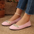 thumbnail image 6 of YOUYEDIAN Flat Shoes for Women Dressy Non Slip Slip on Loafers Spring Summer Business Walking Shoes Casual Closed Toe Orthopedic Shoes (Pink), 6 of 7
