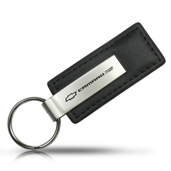 Chevrolet Camaro RS Black Leather Key Chain