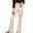White, variant on TOPUUTP Girls Flare Leggings Cotton High Waisted Flare Pants Yoga Bootcut Pants Solid Color Full Length Bell Bottoms 5-14 Years