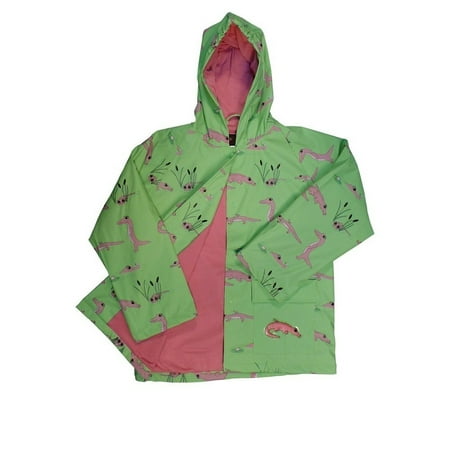 Little Boys Happy Gators in Green Rain Coat 2T-6 - Walmart.com