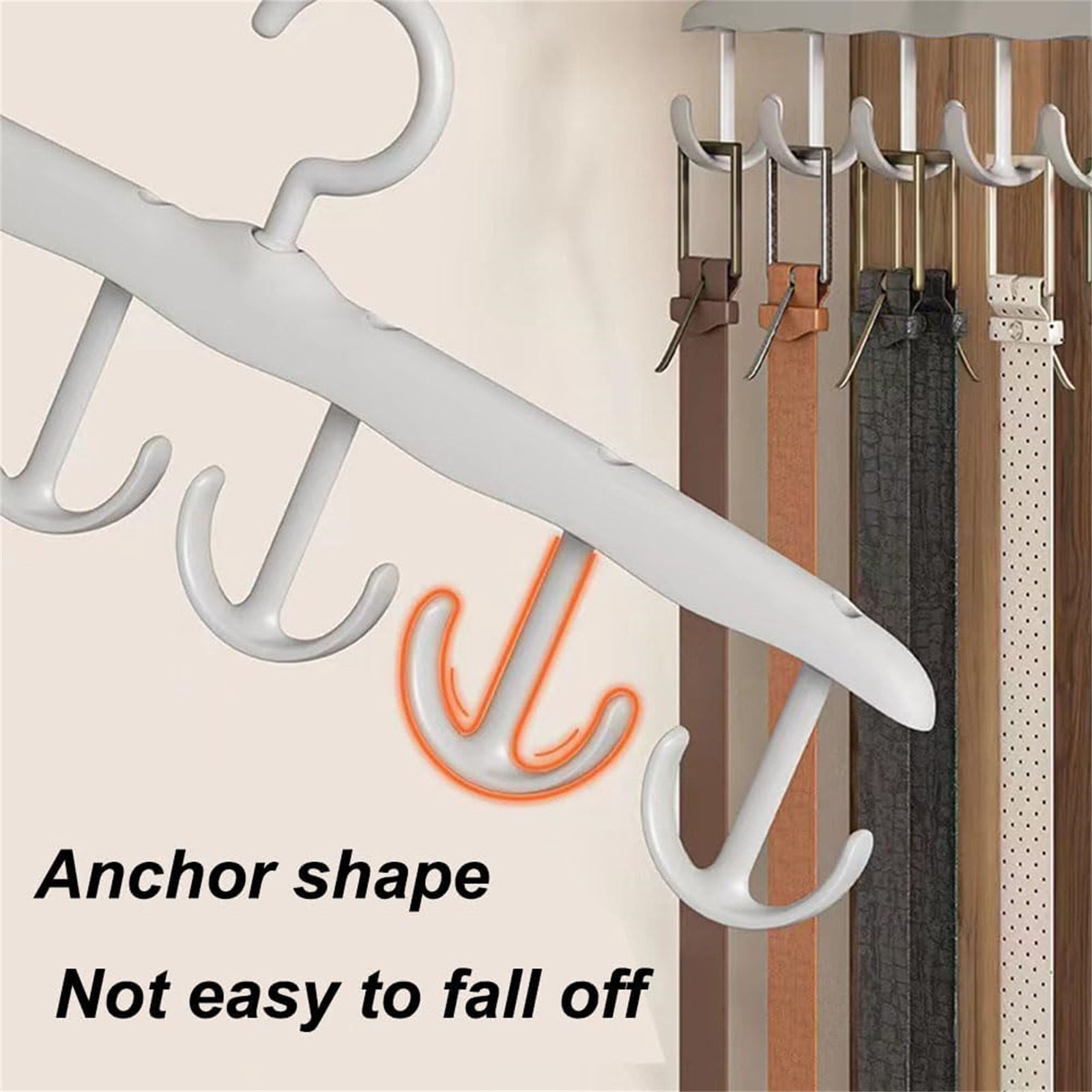 Hat Hangers for Closet, Hat Organizer for Baseball Caps, 360-Degree Rotation Hat Holder Storage with 12 Hooks, Gift for Men, Women, 1 Pcs, 11.81x0.78x2.75"