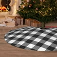 thumbnail image 6 of Picia Black White Plaid Print Christmas Tree Skirt , Christmas Tree Skirt Ornaments for Merry Christmas Holiday Party Decorations Indoor Outdoor-36", 6 of 7