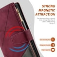 thumbnail image 6 of Compatible with Samsung Galaxy Z Fold 7 Wallet Case,[Kickstand] [Wrist Strap] [Card Holder Slots] TPU Interior Protective PU Leather Folio Flip Cover for Samsung Galaxy Z Fold 7 5G, Winered, 6 of 7
