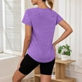 thumbnail image 6 of Jalioing Women's Workout T Shirt Breathable Loose Short Sleeve Athletic Shirts V Neck Quick Dry Sport Tees, 6 of 8