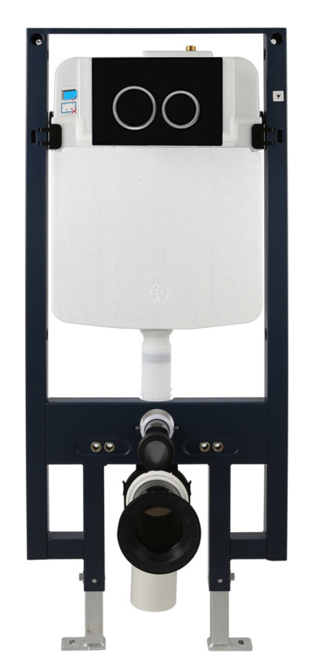 EAGO PWG380BM Black Matte Dual Flush Wall Mounted Toilet Tank Carrier