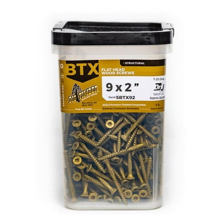 

Big Timber 5015802 No.9 x 2 in. Star Wood Screws Bronze 5 lbs - Pack of 590