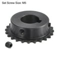 thumbnail image 3 of Unique Bargains 24 Teeth Sprocket 1/4' Pitch, 19mm Bore Carbon Steel, Keyway with 2 Set Screws, 3 of 6