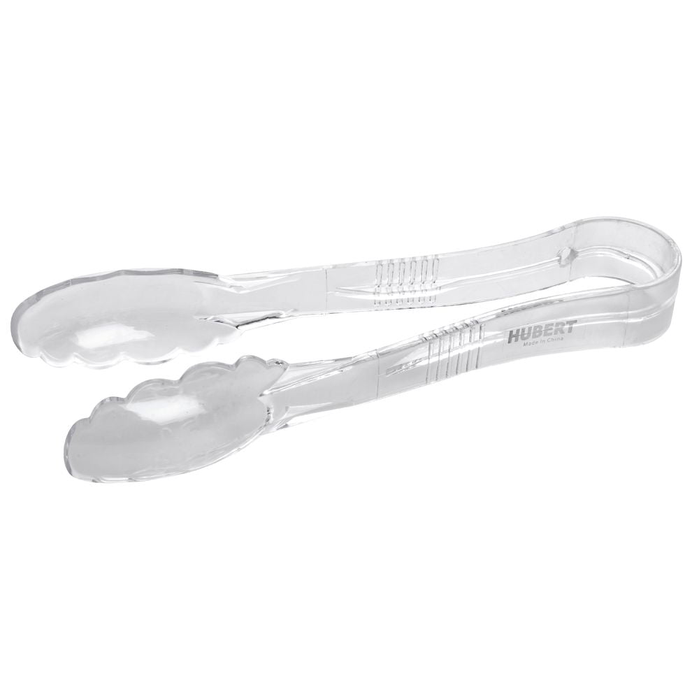 HUBERT Plastic Tong with Handle Hole Clear 9"L