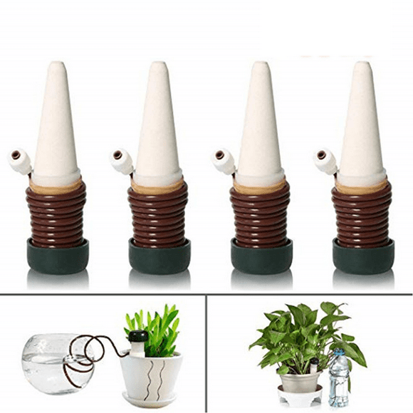 nipocaio 4-Piece Classic Plant Watering Can - For Daily Use With Family Or Vacation - Watering Column For Indoor Or Outdoor Plants - Automatic Drip Irrigation