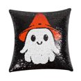 thumbnail image 2 of Halloween Pillowcase Sequin Ghost Reversible, Cushion Cover Sofa Pillowcase, 2 of 6