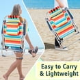 thumbnail image 2 of Folding Beach Chair, Beach Chairs with 5-Position Recline, 330lbs Folding Backpack Beach Lounge Chairs with Storage Pockets and Removable Pillow for Travel, Pool and Outdoor, 2 of 7