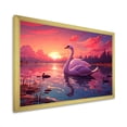 thumbnail image 2 of Designart "Sunset Swan at Taj Mahal Indian Art" People Framed Wall Art Decor - Global Pink Indian Art Entryway Framed Wall Art, 2 of 6