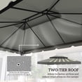 thumbnail image 3 of Outsunny 13' x 10' Gazebo Replacement Canopy, Gazebo Top Cover for 01-0870, 84C-101, 84C-144 with Double Vented Roof (TOP ONLY), Light Gray, 3 of 9