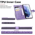 thumbnail image 4 of Crossbody Wallet Cell Phone Case for Samsung Galaxy S22,Cute Cat Dog Cartoon Style Flip Case Cover with Removable Lanyard Strap for Samsung Galaxy S22 MGG Purple, 4 of 14