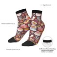 thumbnail image 6 of Rateoe Love Heart Pattern Quarter Crew Socks,Toe Seamed Ankle Socks,Cotton Cushioned Breathable Athletic Crew Sports Socks, 6 of 7