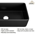 thumbnail image 4 of CASAINC Fireclay 33 in. Single Bowl Farmhouse Apron Kitchen Sink Grid Strainers Matte Black CUPC Certified, 4 of 7