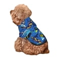 thumbnail image 5 of Fotbe Hawaiian Style Print Small Dog Sweater Hoodies Pet Grey Hooded Soft Fleece Sweatshirts with Pocket Fall Winter Puppy Cat Sweaters Warm Clothes-Small, 5 of 7