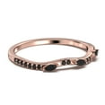 thumbnail image 3 of 0.48ct Marquise and Round Black Diamond Moissanite 18K Rose Gold Over Silver Wedding Band, 3 of 4