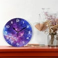 thumbnail image 2 of GZHJMY Space Galaxy Wall Clock, 10" Silent Non Ticking Round Clock, Oil Painting Easy to Read Clock for Living Room Bedroom Bathroom Home Decor Holiday Gifts, 2 of 7