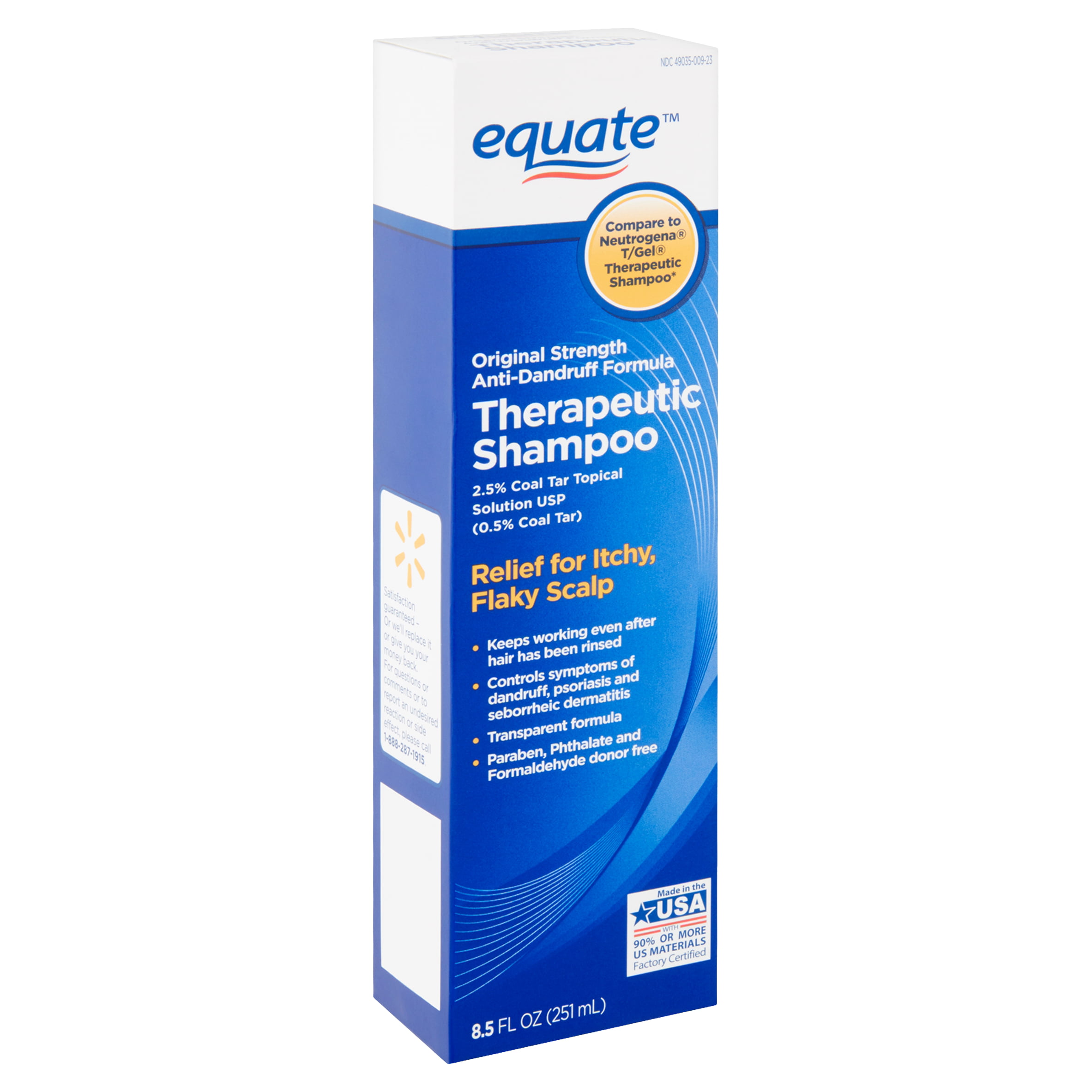 Equate Anti-Dandruff Therapeutic Shampoo, Original Strength, 8.5 fl oz