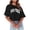Noir, variante sur HXWCHs T-Shirt Essentiel pour Femmes Été Décontracté Col Rond T-Shirt pour Femmes Doux Léger Imprimé Lettre Haut Confortable Usage Quotidien TG Noir