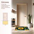 thumbnail image 3 of ODIKA 3'x5' Machine Washable Non-Slip Area Rug, Sunflower Meadow Golden Blooms on Ebony Canvas High Traffic Rug, Yellow, 297453, 3 of 7