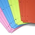 RYWESNIY Plastic Folders with Pockets, 3 Hole Punch School Folders for