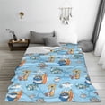 thumbnail image 5 of Fuzoiu Cute Animals Surfers Print Ultra-Soft Micro Fleece Blanket,All Seasons Flannel Throw, Lightweight Blanket for Bed, Sofa, Couch, Movie Night, Camping, and Travel-80"x60", 5 of 7