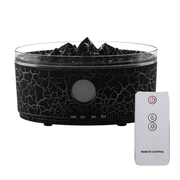 Monstrate Difusor de aceites esenciales para chimenea, reduce la humedad y mejora el aire, difusor de llama silencioso Electrodomésticos grieta negra