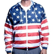 American Summer Mens Full Zipper Patriotic Hoodie Jacket