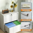 thumbnail image 4 of Lateral File Cabinets with 2 Drawer,Metal Lateral Filing Cabinet for Home Office,Wide Steel Storage Cabinet Commercial Drawer for Legal/Letter/A4 Size Files Assembly Required, 4 of 6