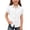White, variant on hoksml Kids Cute Solid Color Soft Short Sleeve Button Down Shirt, Unisex Casual Blouse for Back to School