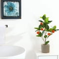 thumbnail image 3 of Flores artificiales en macetas de frutas, adornos artificiales creativos para decoración del hogar, plantas verdes, 3 of 5