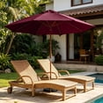 thumbnail image 4 of CQCYD Patio Umbrella Replacement Canopy , 8 Ribs Banana Umbrella Cover, Outdoor Waterproof Sun Shade Fabric, Weather Protection Top for Backyard Garden and Poolside, 4 of 6