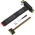 thumbnail image 1 of 180/90 Degree PCIe to M Key 2230 2242 2260 2280 Risers Card Cable Key PCIE Extension Cable Extender Replace, 1 of 7