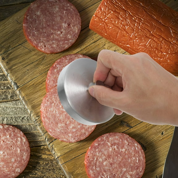 Milisten Burger Patty Press Stainless Steel Meat Smasher Tool for Bbq Barbecue and Kitchen