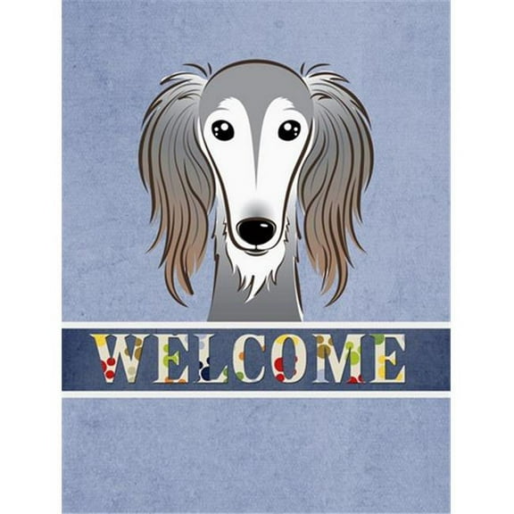 Caroline's Treasures BB1415GF Saluki Welcome Flag Garden Size , Small, multicolor