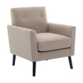 thumbnail image 1 of Sillón Acentuador Mid-Century – Patas de Madera – Cojín Grueso – Tapizado – Lectura – Sala, Dormitorio, Oficina o Sala de Espera, 1 of 7