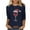 Navy#b, variant on Fmbrln Christmas Shirts for Women Plus Size 3/4 Sleeve Crew Neck Merry Christmas Print Tunic Tops Fashion Casual Loose Fit Holiday Party Blouse