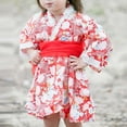 thumbnail image 2 of TAIAOJING Toddler Trendy Girls Outfits Sets Stylish Printed Kimono Long Sleeve Set For Casual Wear For Girls Ages 1-6 For Year Round Fashion Boho 12-18M, 2 of 6