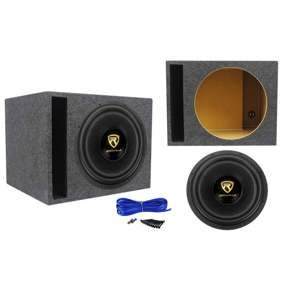 Rockville W15K9D2 15" 5000 Watt Car Audio Subwoofer Vented Sub Box Enclosure