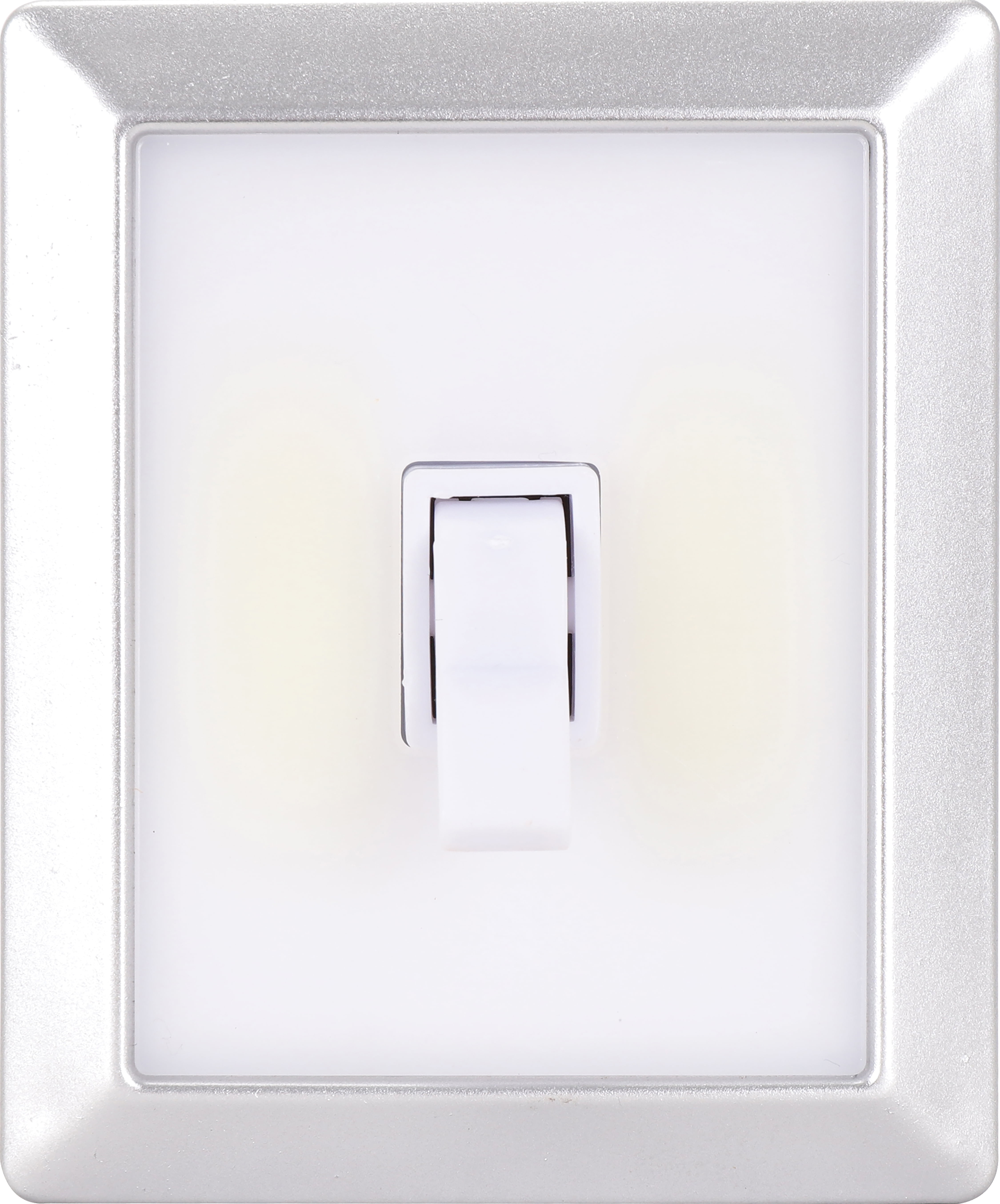 LED Switch Light, 100 Lumen Cordless Battery Operated LED Night Light for Under Cabinet Wardrobe Shelf Closet Kitchen Stariwell, Brushed Nickle Pack of 6
