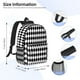 thumbnail image 5 of Easygdp Black And White Diamonds Mochila Ligera de 15 Pulgadas para Estudiantes, Mochila Cómoda para la Escuela y Viajes, Correas Ajustables, 5 of 6
