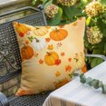 thumbnail image 3 of Throw Pillow Covers, Orange Thanksgiving 24x24 Pillow Covers for Couch/Sofa/Bed, Fall Maple Leaves Berries Farmhouse Decorative Square Linen Cushion Pillowcase for Home Decor, 3 of 9