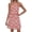 Leopard Red, variant on Womens Summer Halter Mini Dress Sleeveless Boho Floral Short Sundress Casual Flowy Beach Dresses
